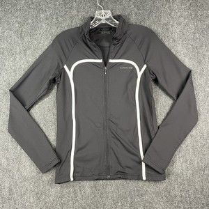Pure Lime Women's Back Track Full Zip Athletic Jacket Black Size Small EUC